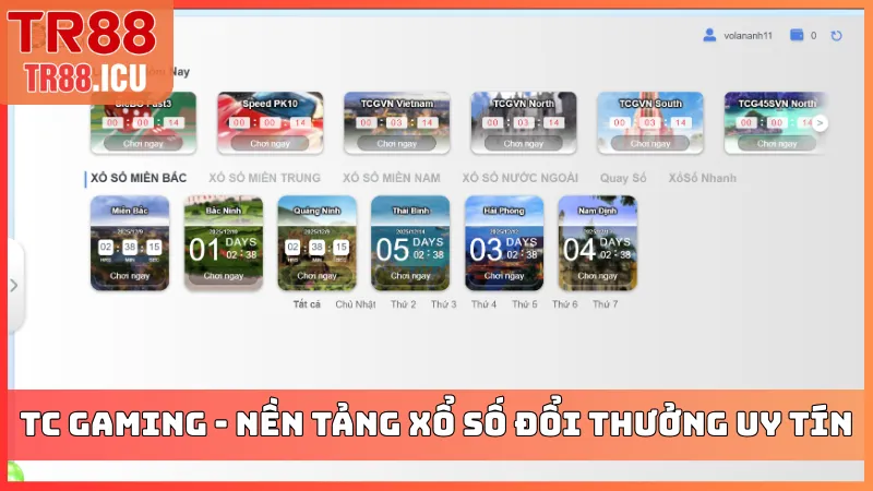 TC Gaming - Nền tảng xổ số đổi thưởng uy tín